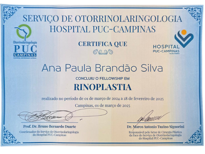 Certificado de Residência Médica Beneficência Portuguesa 2021-2024 - Verso